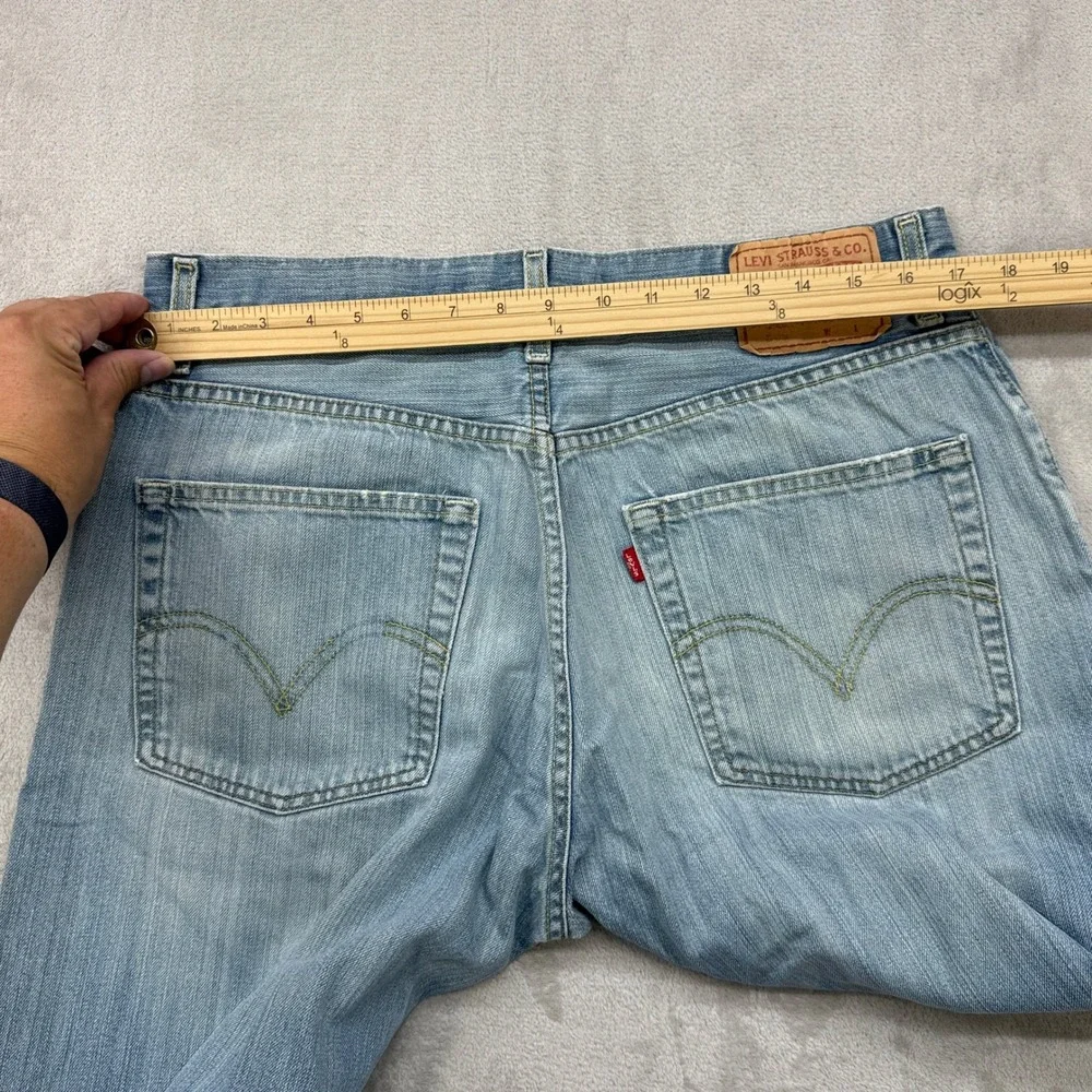 VTG Levi's 569 Loose Straight Jeans Mens 34x32 Light Wash Blue Baggy Denim Y2K